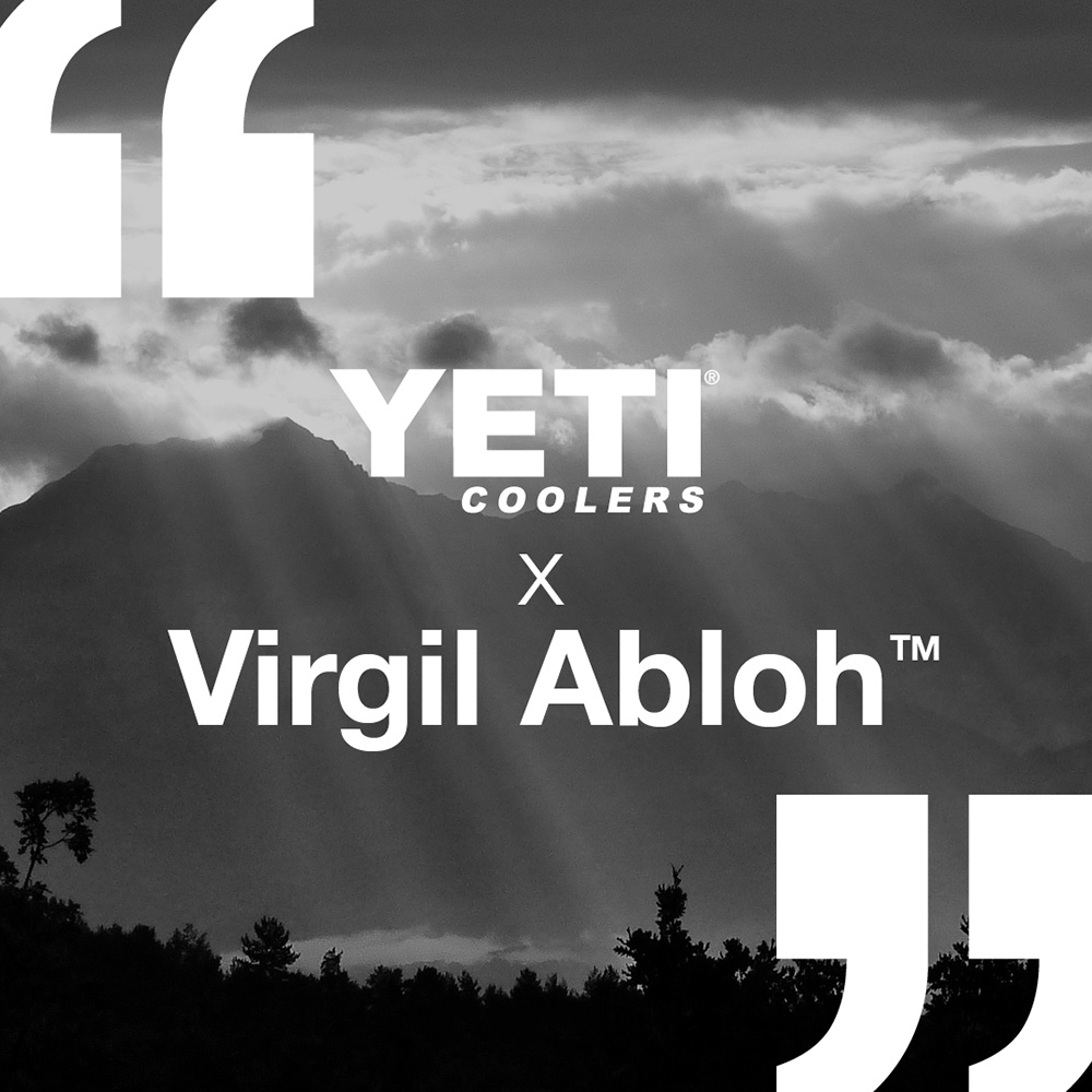 Copertina Campagna Pubblicitaria Yeti per Virgil Abloh